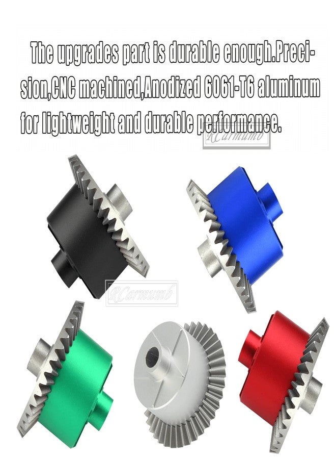 Rcarmumb Upgrades Part for 1/10 Granite/Senton/Vorteks/Big Rock 3S BLX,1/10 Outcast/Kraton 4S BLX 4X4,1/8 Vendetta/Typhon 3s blx，Steel 37T Main Gear & Differential Case & Input Gear 13T,Black - Image 3
